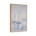 Πινακας Καμβας Καραβι Γαλαζιος – Λευκος 24x2x34cm Κωδικός 812-10047 - Image 2