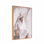 Πίνακας  Γυναίκα Λευκος - Μπεζ 30x2x40cm Κωδικός 812-20108 - Image 2