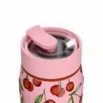 Estia Lens Save The Aegean Μπουκάλι Θερμός Ανοξείδωτο BPA Free 360ml Cherry Rose με Καλαμάκι - Image 3