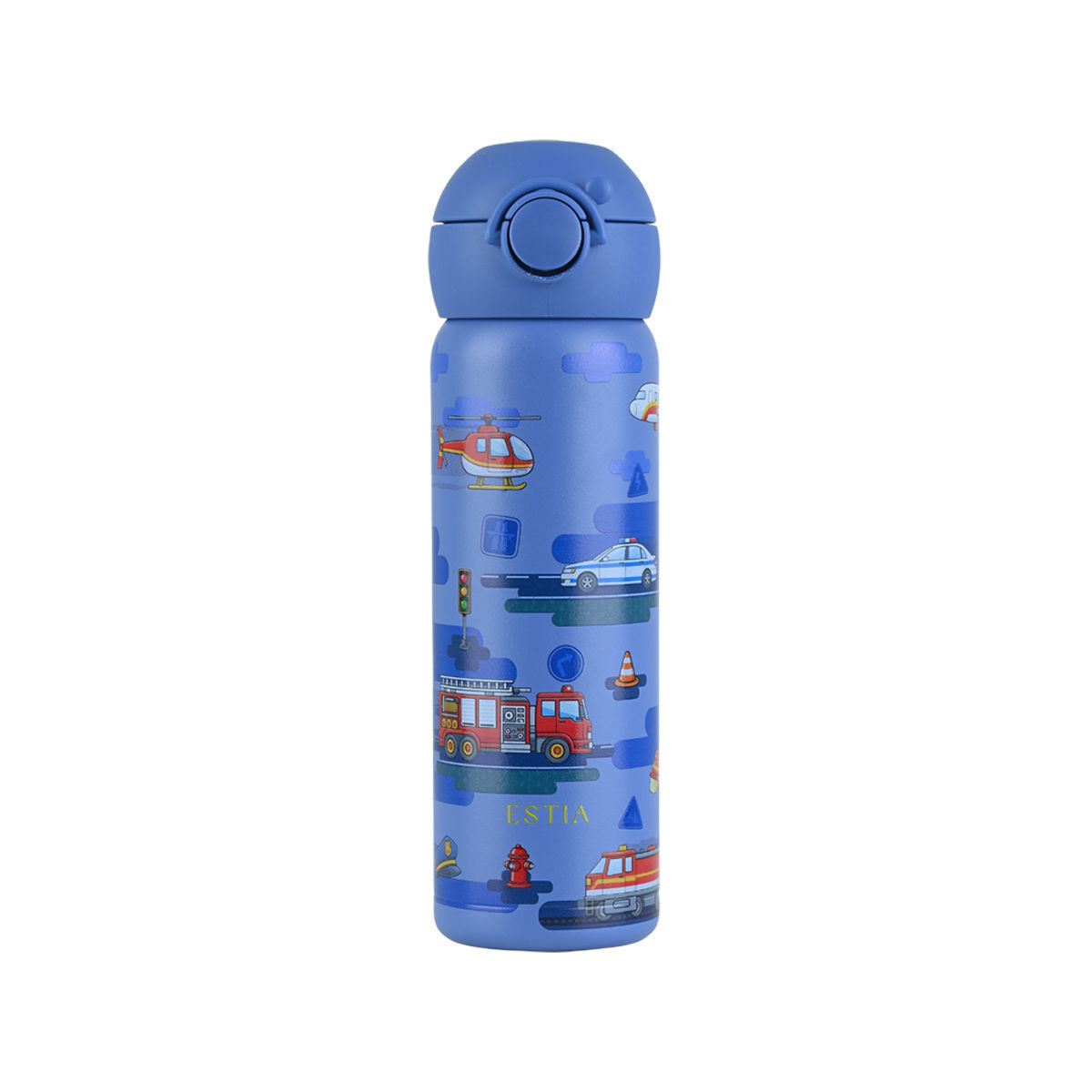 Estia Wonder Bottle Save The Aegean Ανοξείδωτο Παιδικό Παγούρι Θερμός με Καλαμάκι Non Spill City Hereos 500ml - Image 1