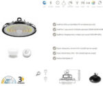 Fos me Φωτιστικό Καμπάνα 150W 30lm με Ενσωματωμένο LED Μαύρο Κωδικός: 30-00117-2